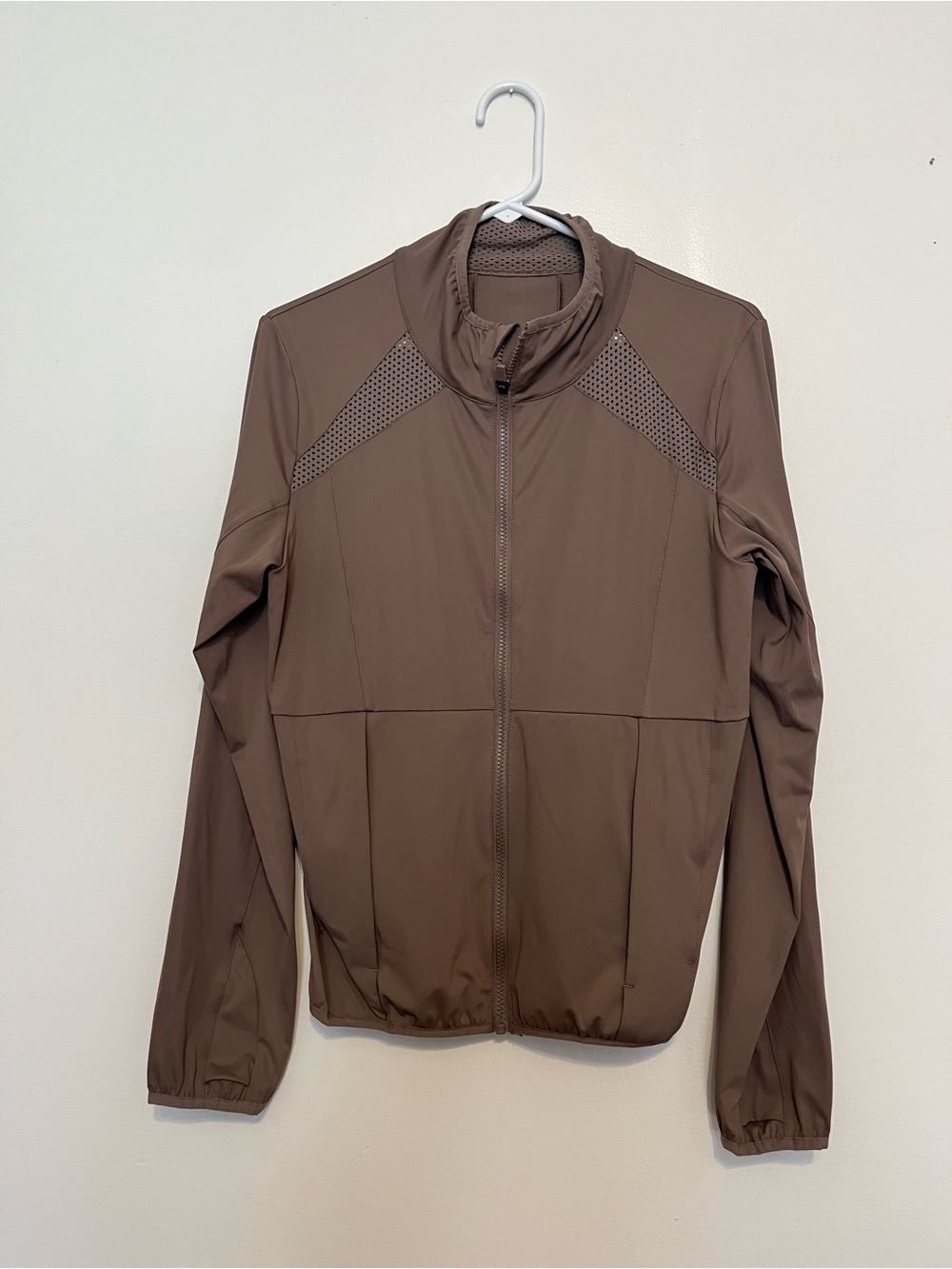 Zyia Active Full Zip Athletic Jacket – Taupe